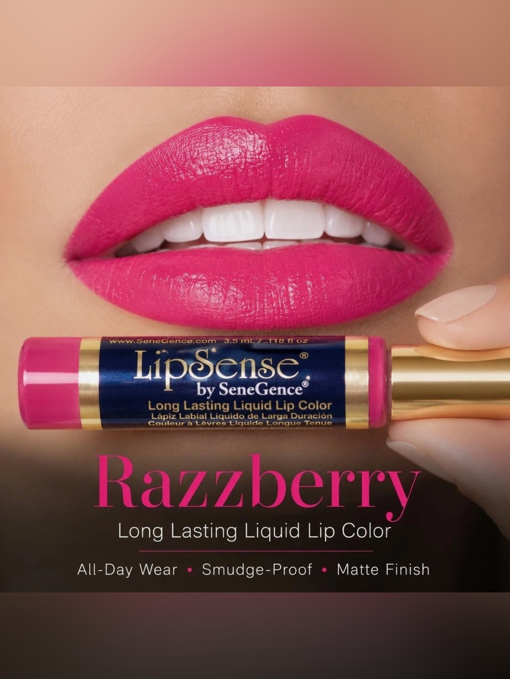 {Set of 2} LipSense by SeneGence Long Lasting Liquid Lip Color RAZZBERRY - NEW